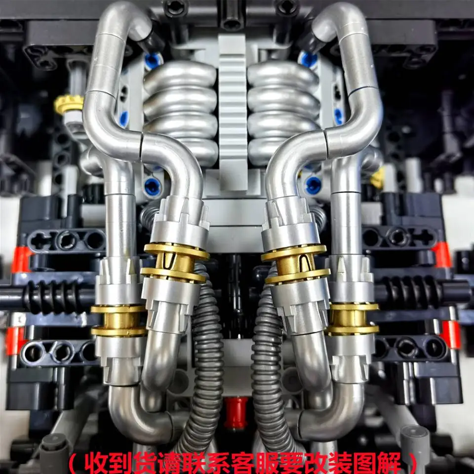 MOC Plating Engine Pipe Exhaust Fan Accessories Compatible Lego 42115 16915 20087 P1 Hypercar 42143 Modified Building Blocks