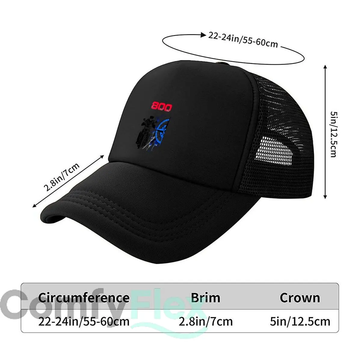 800 Motorcycle Rider Compass 2026 Mesh Baseball Cap Hip Hop