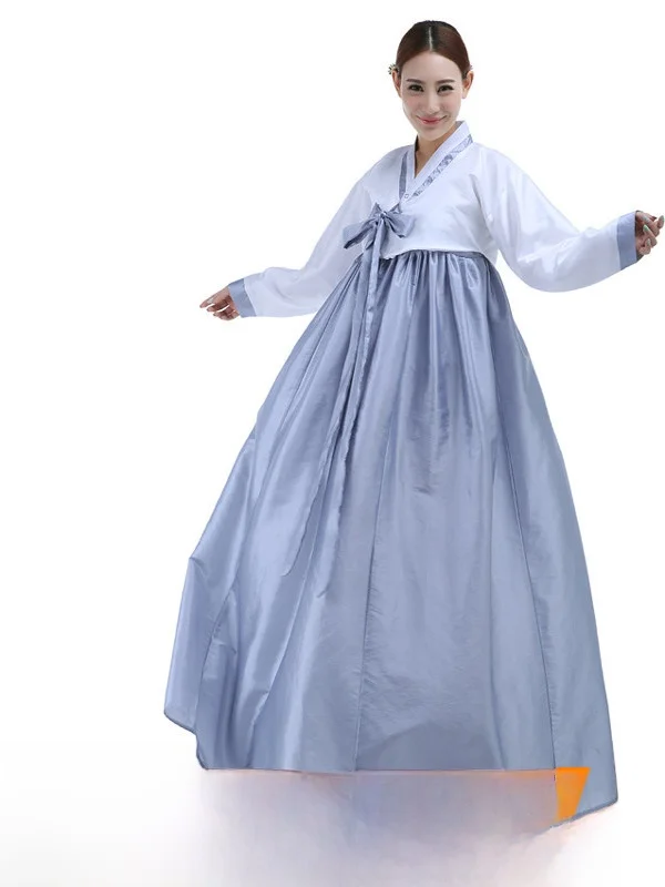 

Традиционный корейский придворный костюм: комплект с танцевальной юбкой большого размера, национальный костюм для женщин из качественного полиэстера