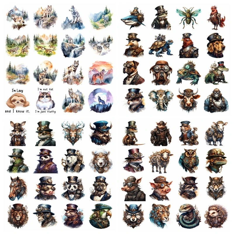 

Cartoon Wolf Bear Small Plane heat transfer iron on printing vinyl stickers T-shirt stickers DIY Toy doll clothing decoration