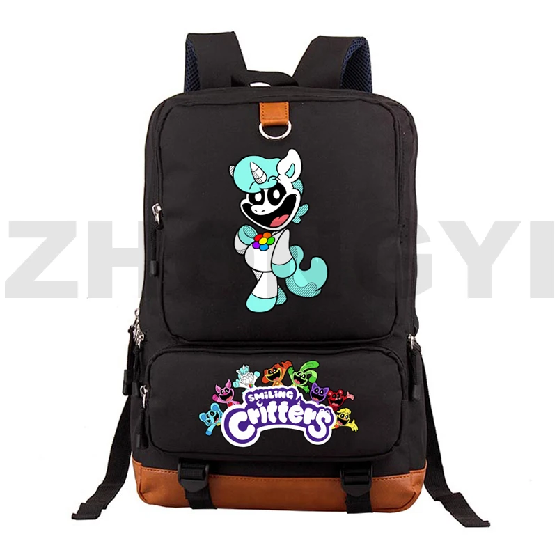 Waterproof Nylon Smiling Critters Backpack Kids Large School Back Pack Colorful Notebook Urban Mochila Bookbag Female Travel Bag