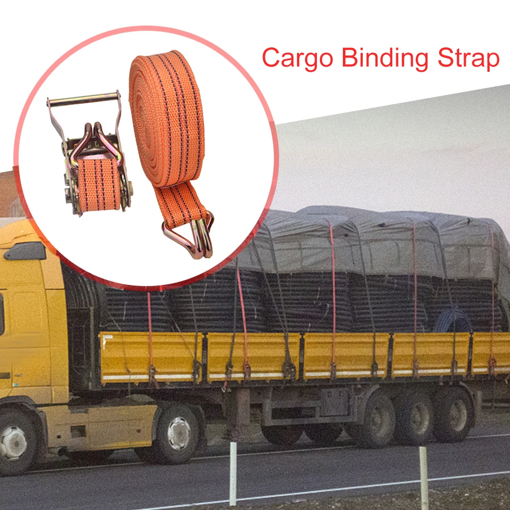 

3M/6M/8M/10M Truck Tightener Thickened Motorcycle Cargo Binding Strap Cargo Tie Down Lashing Belt Truck Strapping Rope Fastener