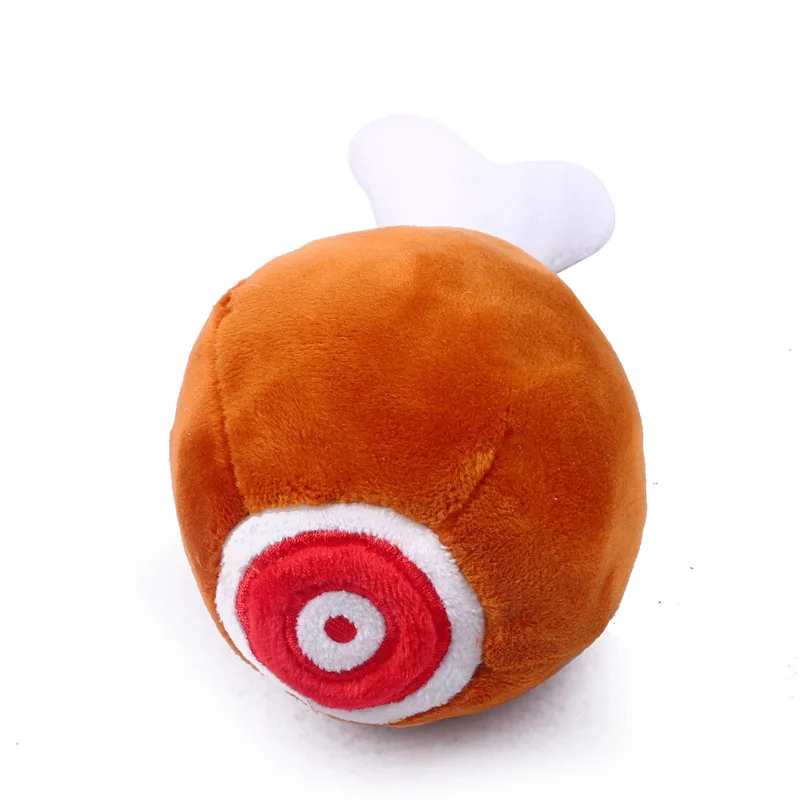 Dog Chew Plush Toy Squeaky Simulated Chicken Leg Bite-resistant Training Puppy Toy Interactive Stuffed Raw Dog Toy Supplies - view 4