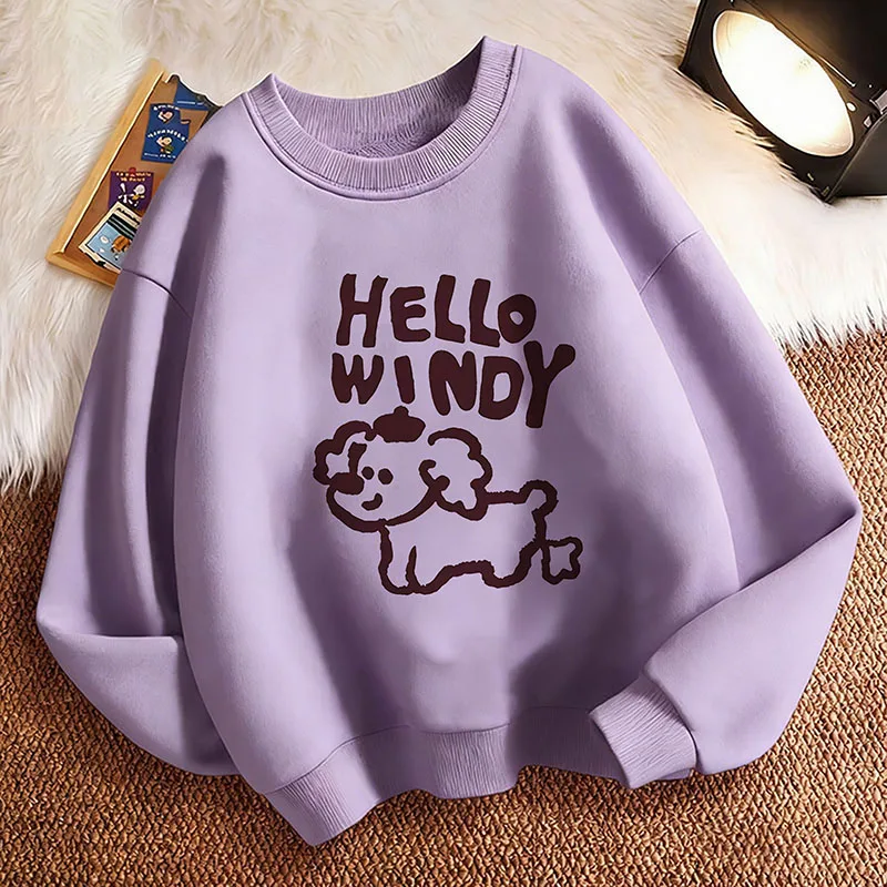 Y2K Casual Kinder-Sweatshirt Pullover Frühling Tiermotiv Rundhals Grafik-Print Hoodie Jungen/Mädchen Kinder-Kapuzenpullover
