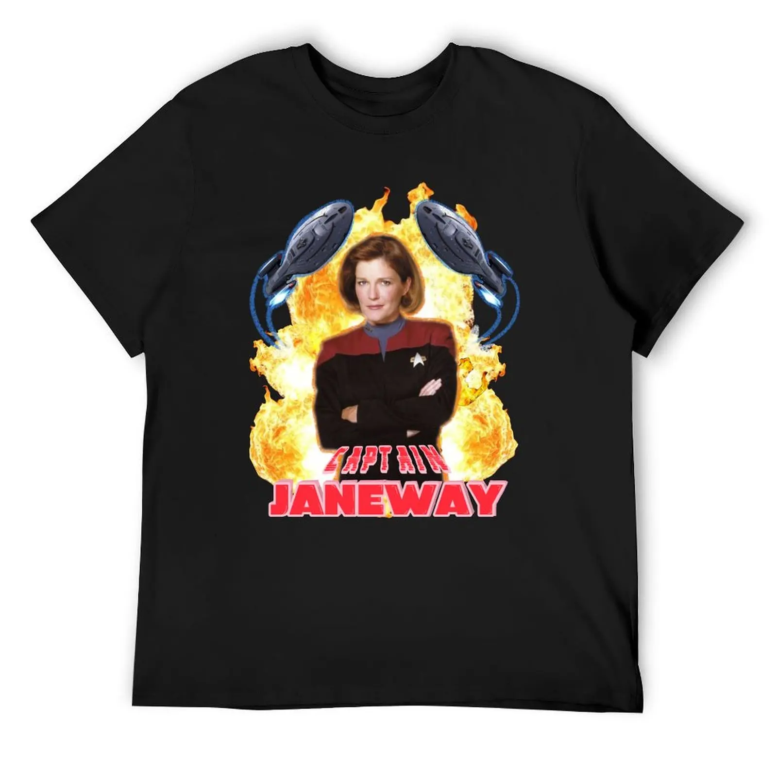 CAPTAIN JANEWAY OF THE USS VOYAGER!!!! T-Shirt shirts graphic tee plain fruit of the loom mens t shirts