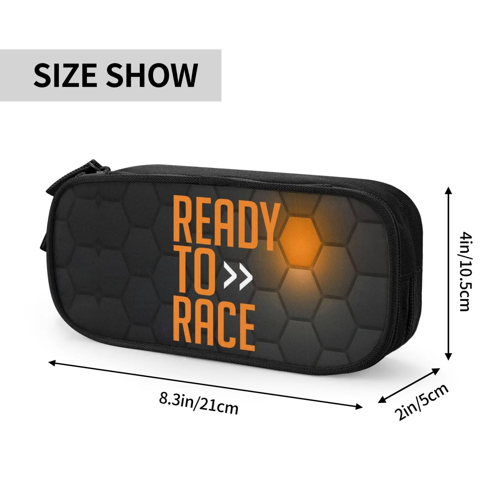 Ready To Race Pencil Cases for Girl Boy Big Capacity Cross Motocross Bitumen Bike Life Pen Bag Box Stationery