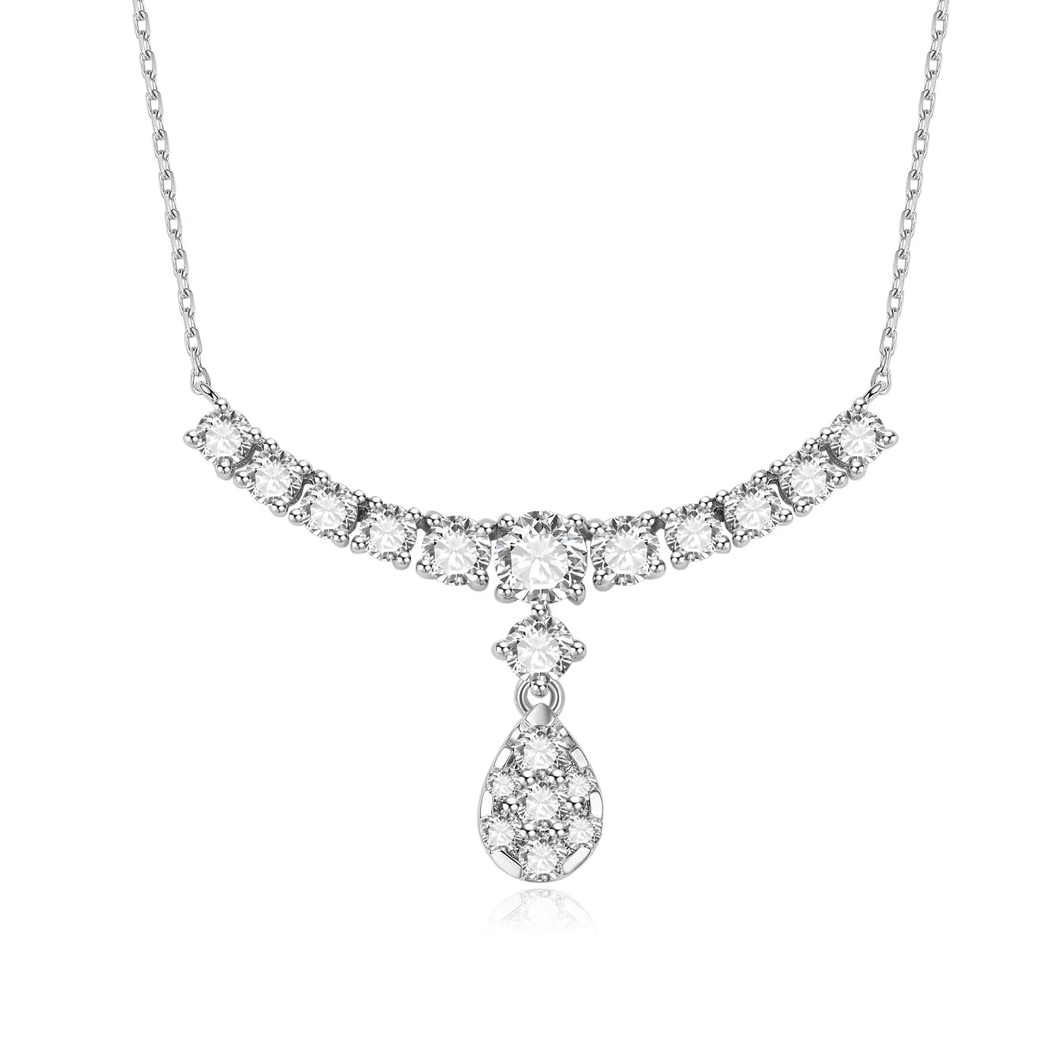 

18K White Gold Lab Grown Diamond Necklaces Fine Jewelry Wedding Anniversary Necklaces NGIC/NGTC Certificated