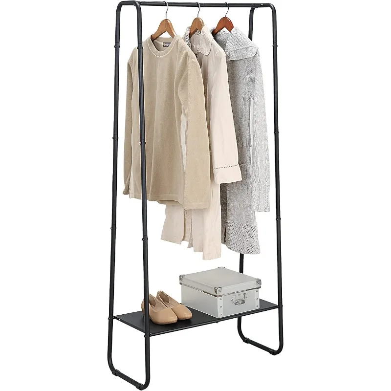 

Freestanding Clothes Garment Rack, Organizer Closet (BLK)