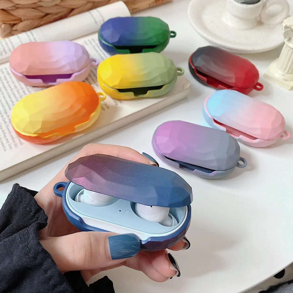 

Diamond Pattern Case For Samsung Galaxy Buds Plus Gradient Color Bluetooth Earphone Protector Hard PC Cover For Galaxy Buds Capa