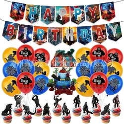 Godzilla vs. Kong Balloons Family Ballons Happy Birthday Banner Party Decoration Kids Cake Topper Tableware Toy gifts