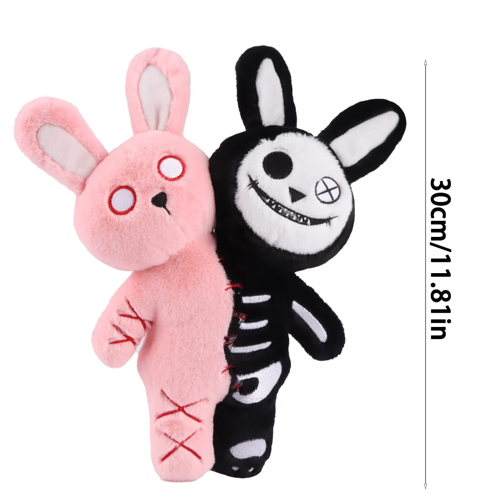 Halloween Double Headed Skull Rabbit Plush Toy Grimace Halloween Doll Company Holiday Gifts Children\'s Halloween Creative Gifts
