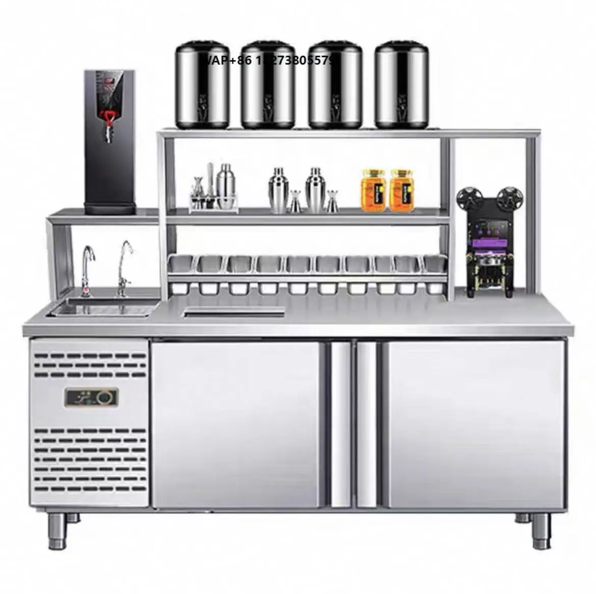 Stainless Steel Full Set Milk Tea Machine Boba Tea Equipment Can be Customized for Milk Tea Shop Counters