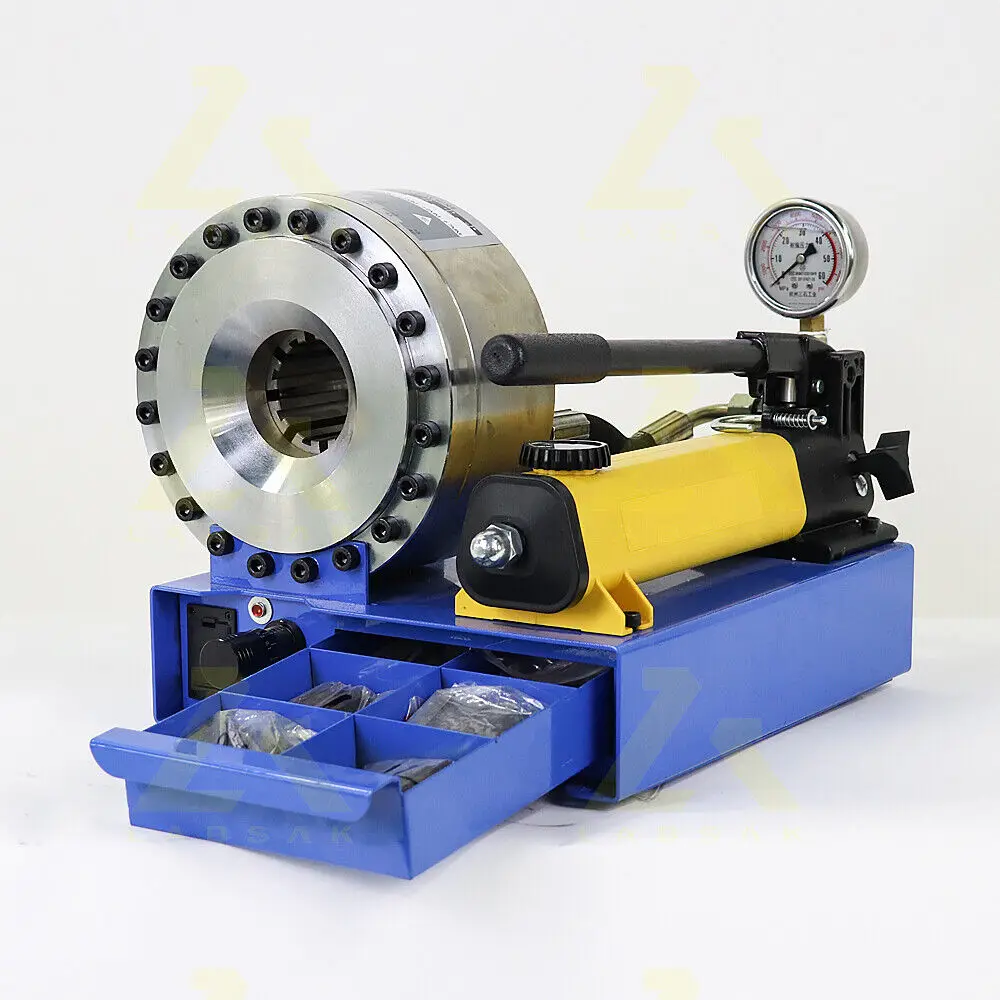 1 Inch Manual Hydraulic Hose Press Machine Rubber Product Making Machinery for 6-25mm Hose Crimping
