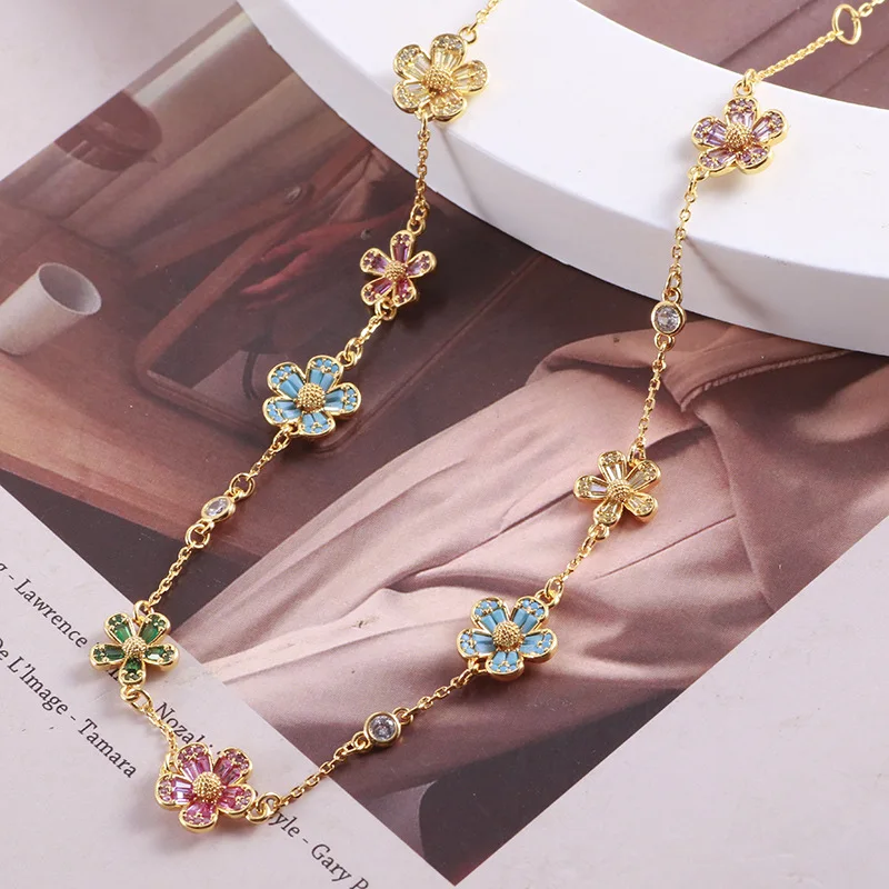 

Kate Jewelry 1:1 Replica 41+8cm Flower Necklace Gift For Women Wife Mom Girlfriend Free Shipping Fashion Jewelry