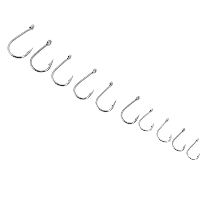 구멍이 있는 드롭 샷 후크 세트, 강, 호수, 저수지, 연못용, 혼합 크기 3-12, 500 개