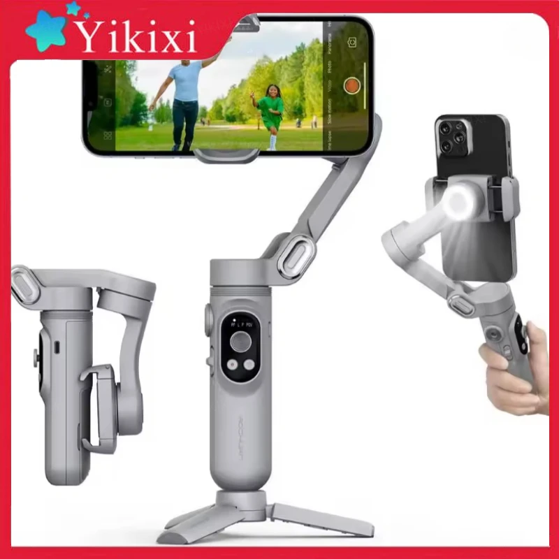 

AOCHUAN Smart X Gimbal Stabilizer 3-Axis with Face Tracking & Fill Light, Foldable Phone Gimbal for iPhone Android Selfie Vlog
