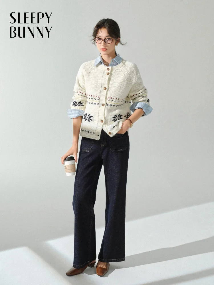 

Винтажный повседневный вязаный кардиган в стиле ретро, приталенный свитер, пальто, осенний многослойный наряд, стильная верхняя одежда с длинными рукавами, пуловер для женщин