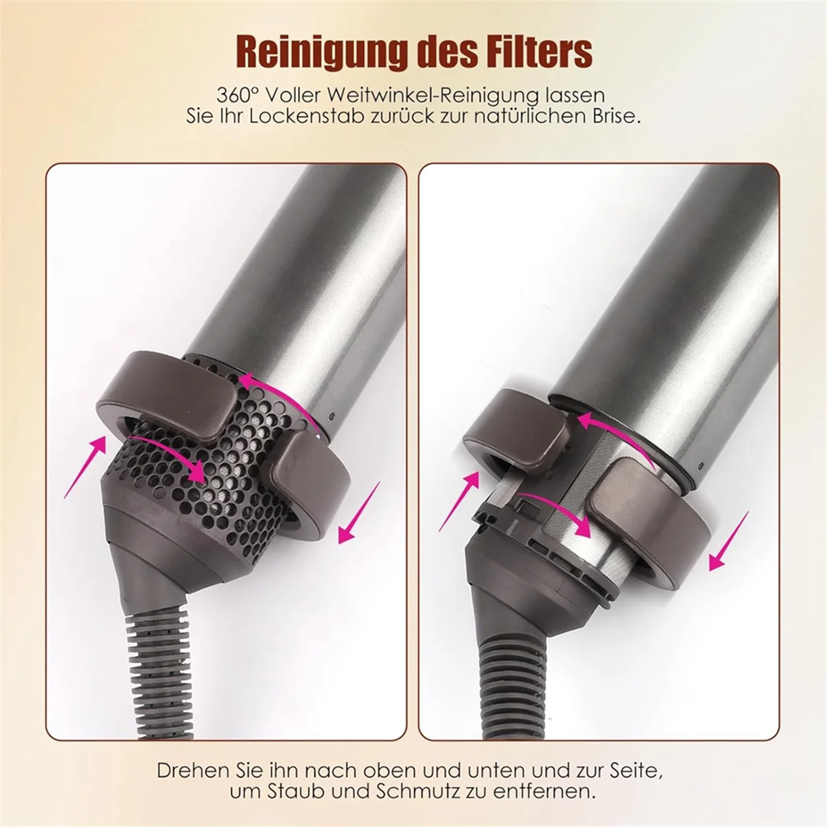 Cepillo de limpieza de filtro para Airwrap Styler HS01 HS05, cepillo de filtro para cepillo de limpieza Dyson, polvo y pelo 969760 -01