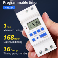 Digital LCD Display Timer Switch 168 Hours Electronic Time Control 220V Din Rail Weekly Days Hour Programmable Intelligent Relay