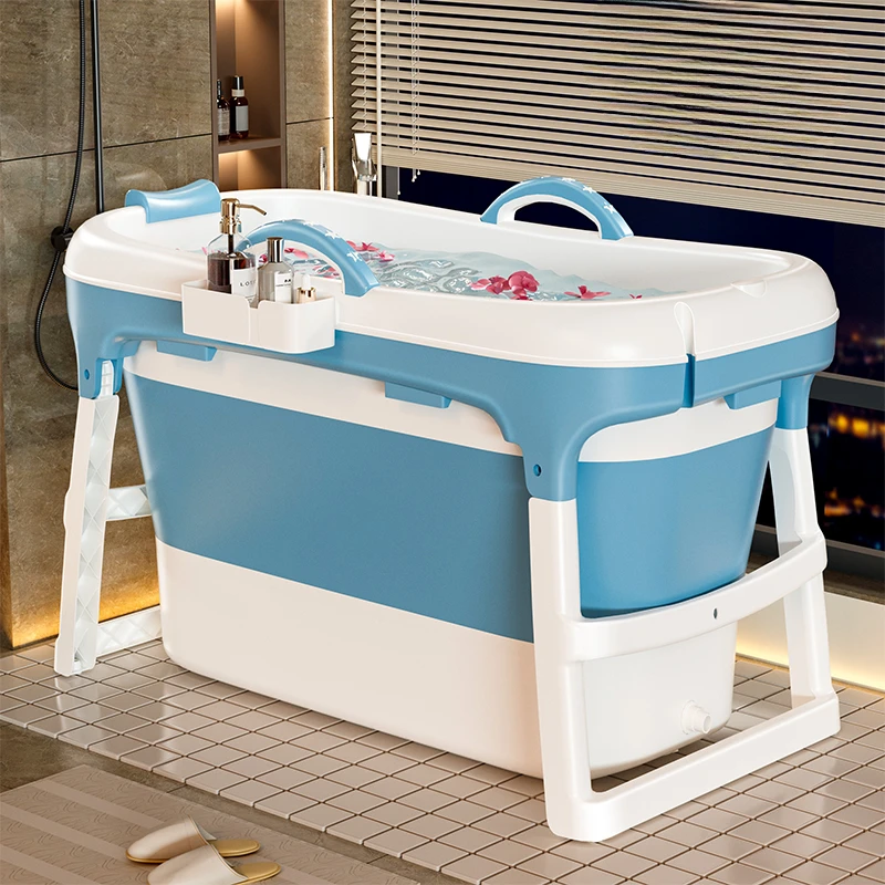 

Adult Folding Bathtub Large Family Pool Portable Toilet Acrylic Foot Spa Inflatable Washer Hot Bath Lavacabezas Adults Dog Ice