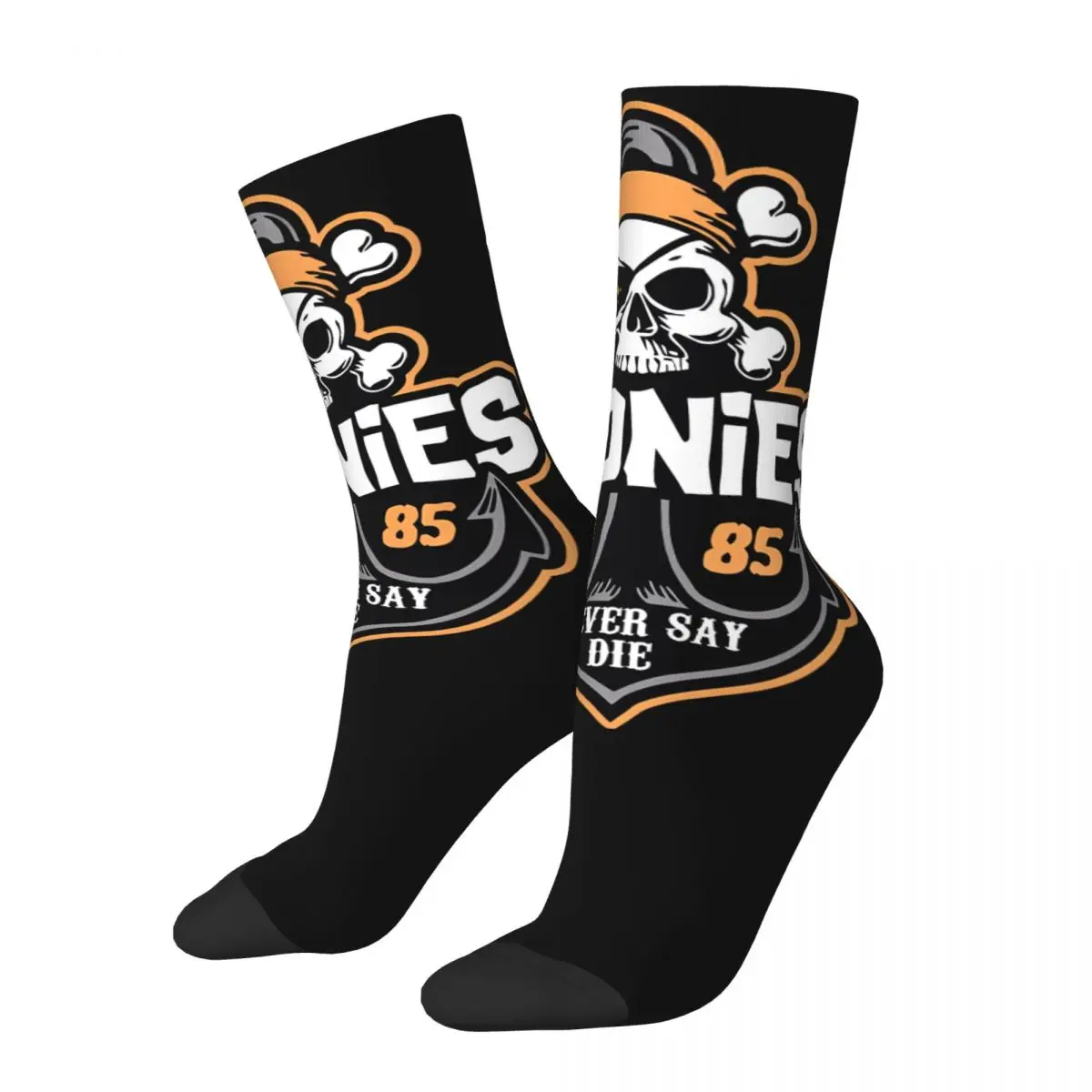 High elasticity polyester fiber 3D printing cosy Unisex Cycling Cool Skull Goonies Never Say Die Interesting Four Seasons Socks