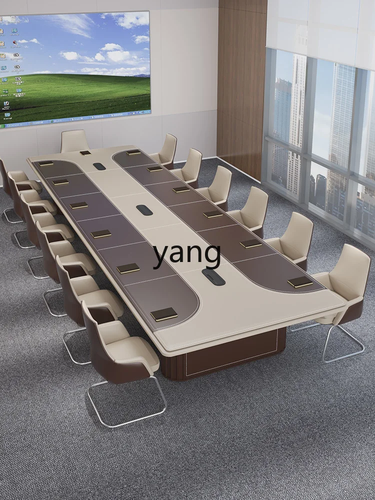 LMM High-End Affordable Luxury Large Conference Table Modern Conference Room Conference Table and Chair Advanced Customization