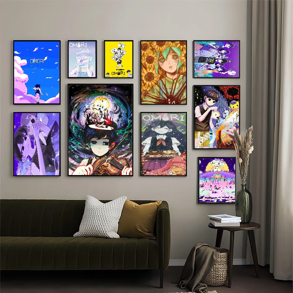 

Omori Art DIY Sticky Poster Whitepaper Prints Posters Artwork Vintage Decorative Painting