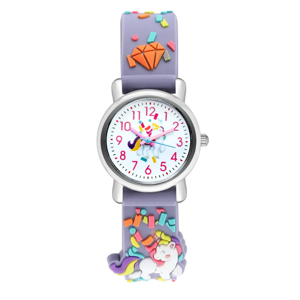 Cute unicorn pattern silicone band Children\'s cartoon watch