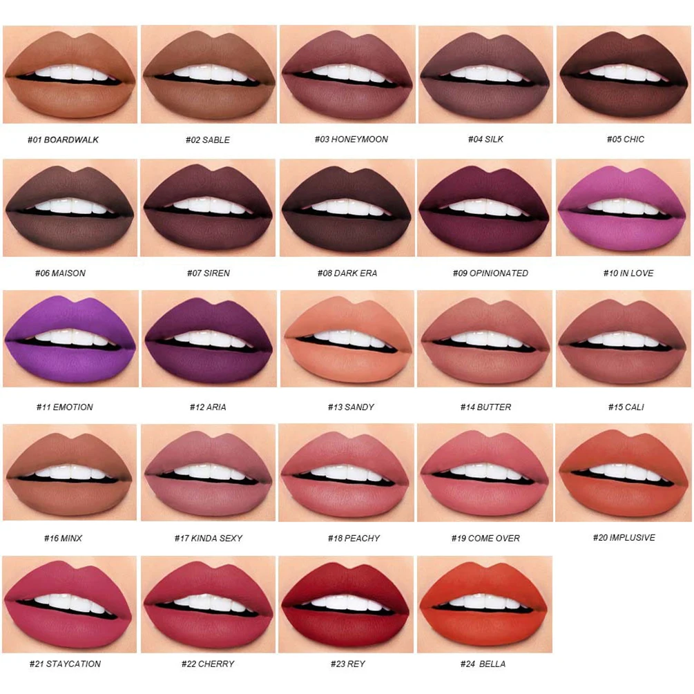 Private Label 24-Farben-Lipgloss, individuelles Logo, wasserfest, nicht klebrig, langlebig, mattes Make-up, Großhandel, exquisite Verpackung