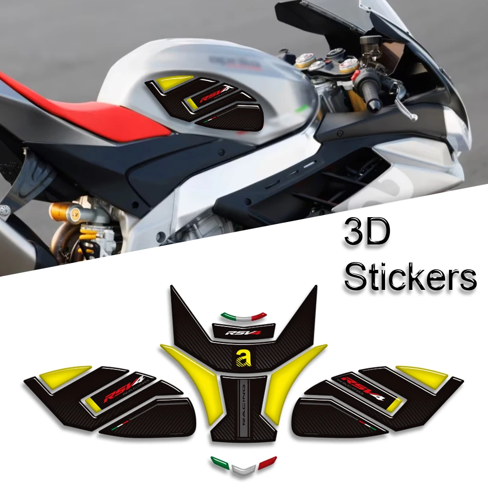 

For Aprilia RSV4 Factory 1100 Tank Pad Cap Tank Pad Bike Protection Adventure Handshield Windshield Handguard Stickers Decals