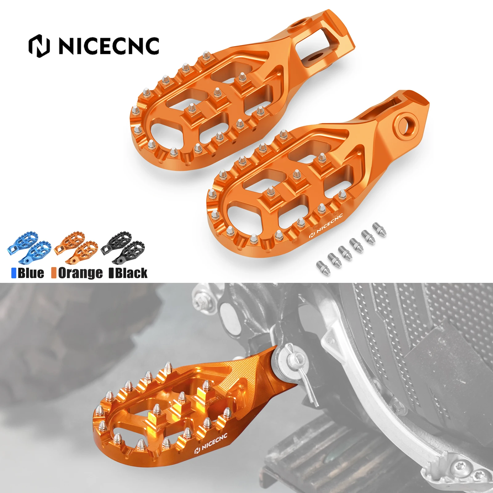

2024-2025 For KTM EXC 300 EXCF 450 SXF 450 For Husqvarna TE 300 FE 250 450 For GasGas EC 300 250 57mm Forged Foot Pegs Footrest