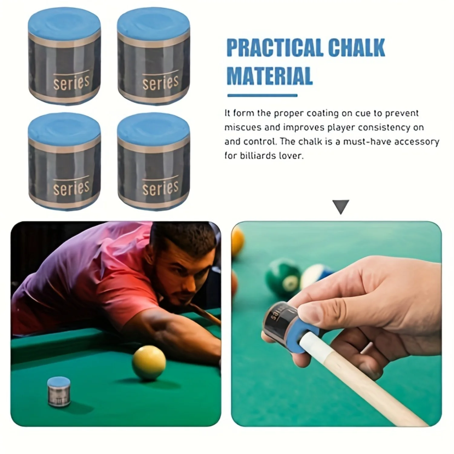 4pcs Premium Portable Pool Table Powder for Smooth Shots & Consistent Game Play - Enhance Your Billiards Experience with Oily Ch