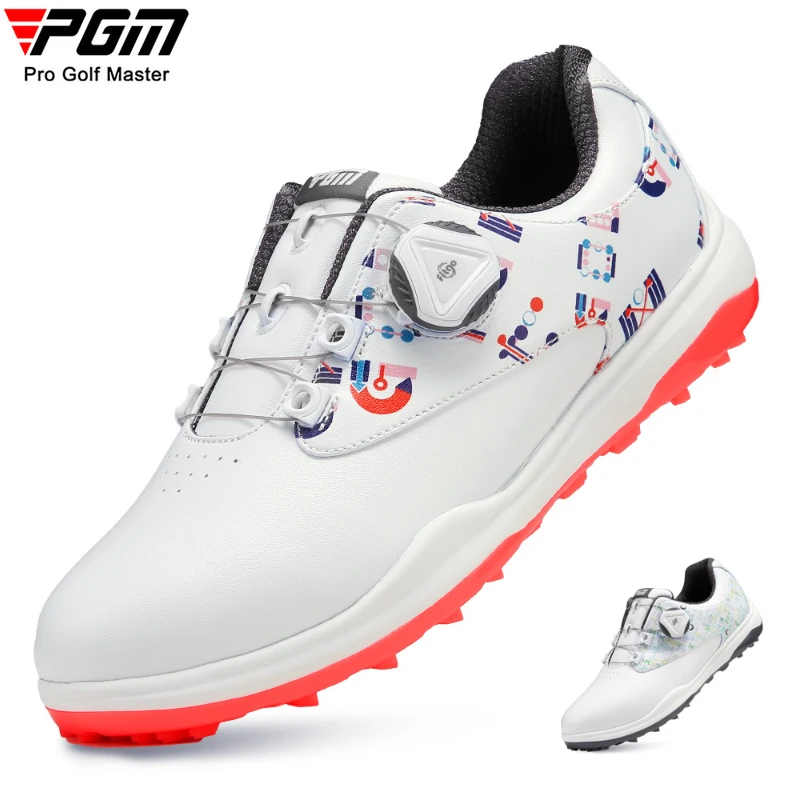 

PGM Women Golf Shoes Waterproof Anti-skid Women's Light Weight Soft Breathable Sneakers Ladies Knob Strap Sports Shoes XZ242