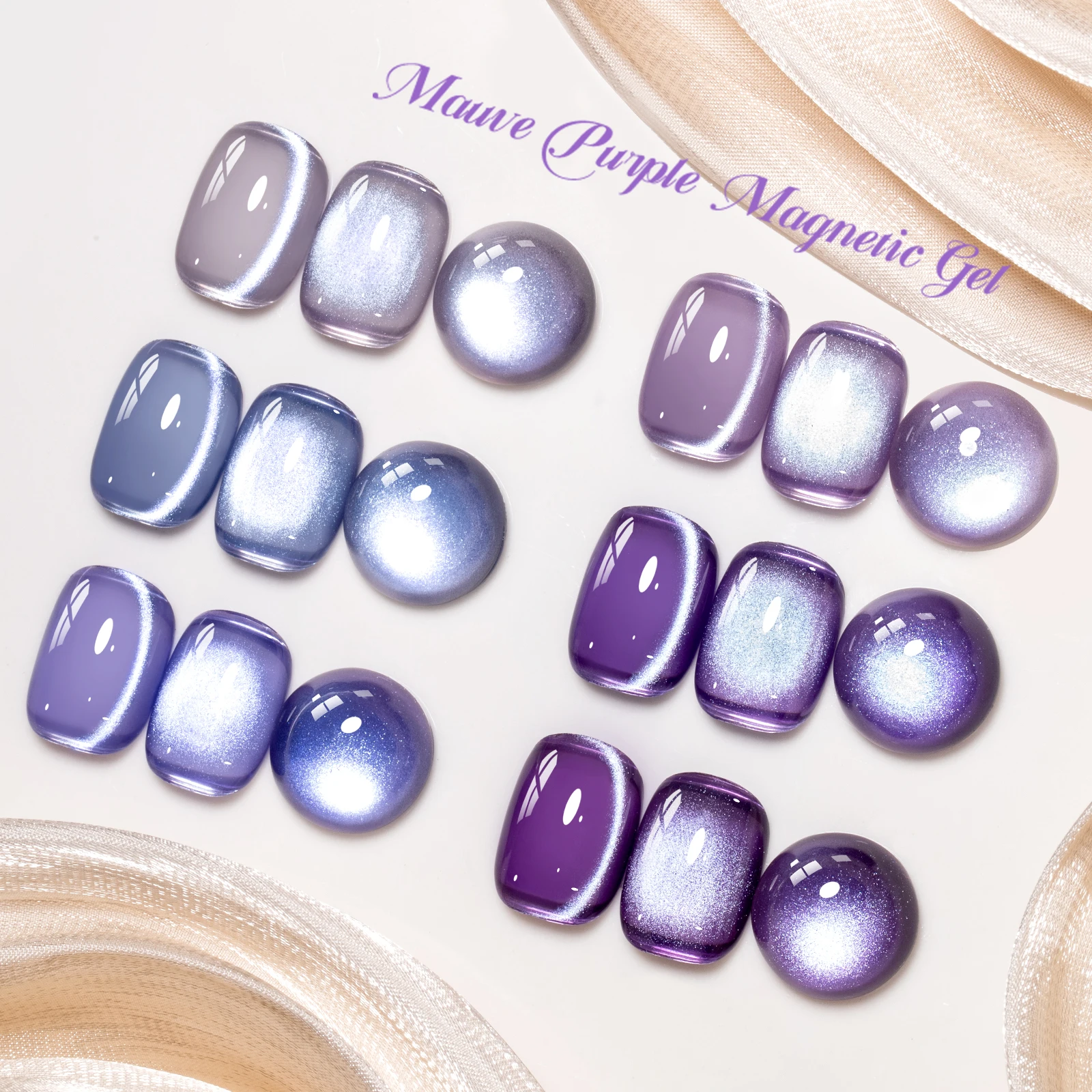 7PCS/SET Rainbow Glitter Cat Eye Magnetic Nail Polish Set Starry Sparkle Chameleon Laser Mix Varnish Nail Salon Kit With Magnet