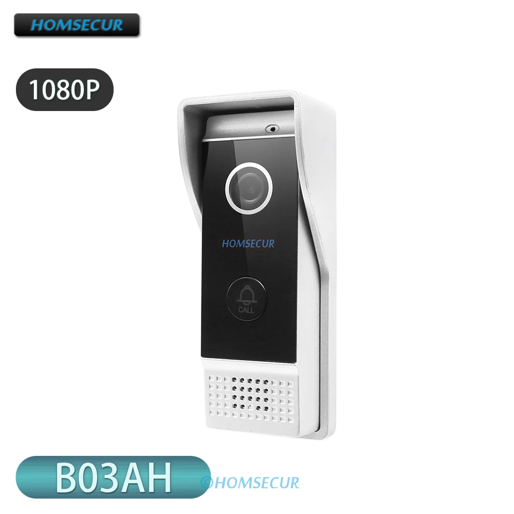 HOMSECUR B03AH 4 Wire Waterproof 1080P Doorbell Intercom Camera Aluminium Alloy 110° View Angle for HDK Series Video Door Phone