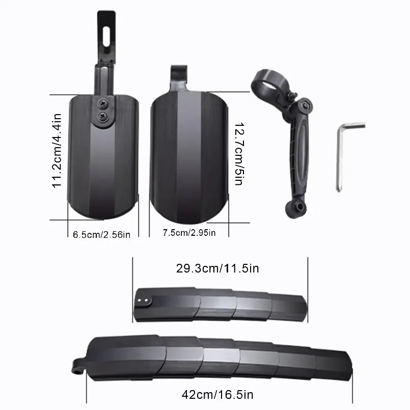 Bike Mud Guard Telescopic Bicycle Front and Rear Fenders Bike Splash Mudguard for Travel Mountain Trail Road Trip Commuting - view 6