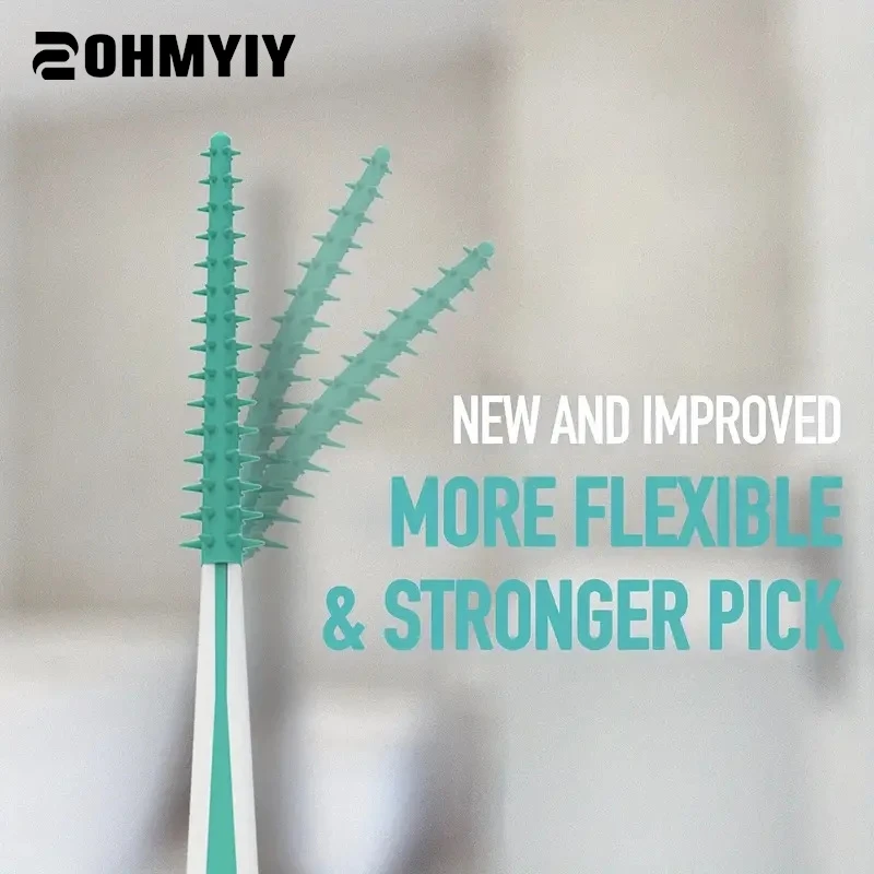 

100 шт. межзубные силиконовые щетки, зубочистки, щетка между зубами с резьбой, инструменты для чистки полости рта