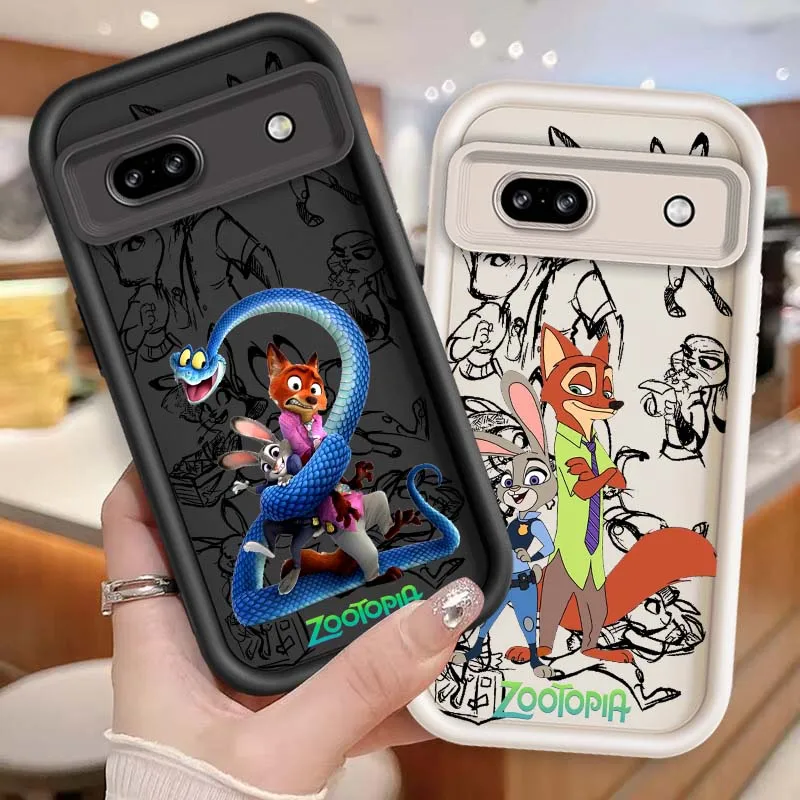 

Disney Zootopia Anime For Google Pixel 9 8A 8 7 7A Pro XL 5G Eye Ladder Soft TPU Shockproof Cover