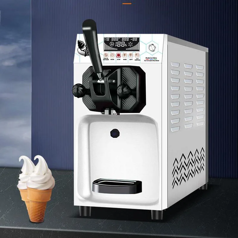 Automatic Ice-Cream Maker Machine Single Head Ice Cream Maker Frozen Yogurt Ice Cream Machine With Precooling Preservation