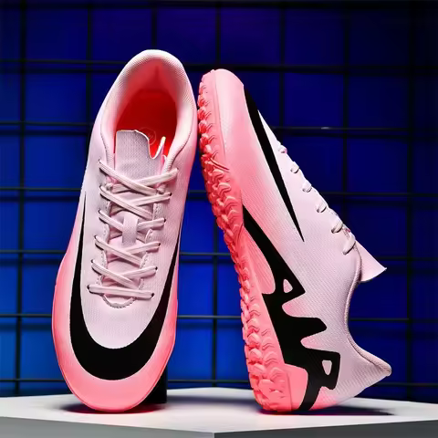 New Men Soccer Shoes Long Spikes Ultralight Football Boots Sneakers Breathable Indoor Cleats Hot Sale Training Drop Shipping