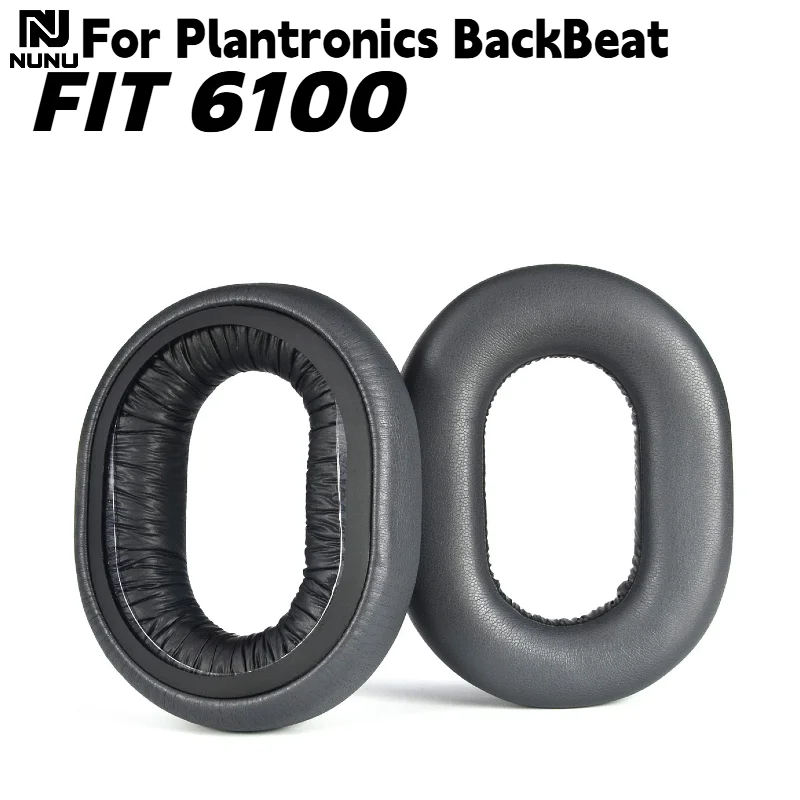 NUNU Replacement Soft Memory Foam protein leather Ear Pads For Plantronics BackBeat FIT 6100 Headphones repair parts