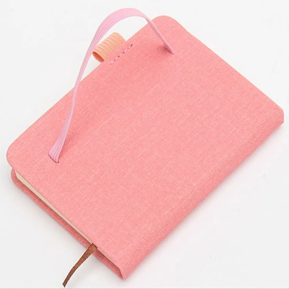 2pcs 100 Sheets A7 Mini Notebook Refillable Thick Blank Page Notepad Square Linen Cloth Grain Portable Pocket Memo