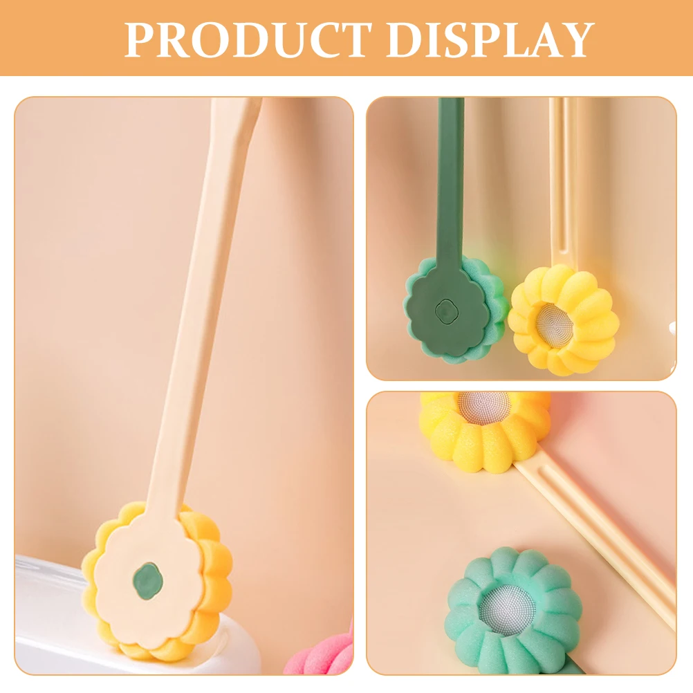 

2pcs Back Scrubber For Bath Long Handle Shower Brush Body Exfoliating Bathing Tool Comfortable Skin Care Clean Brush