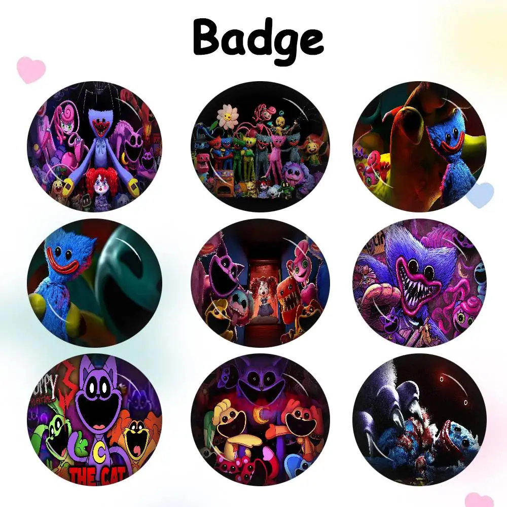 Video Game Funny P-Poppy Playtimes Anime Brooches Cute Cartoon Badge Jacket Jeans Lapel Pin Gift Accessorie