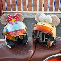 Decoración de casco de motocicleta con correa de mariposa y orejas lindas, decoración de casco específica para mujer y niño, sin casco