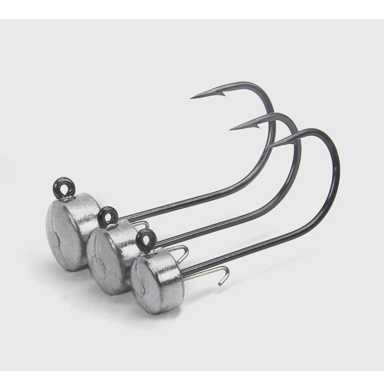 Königreich 12 stücke Ned Rig Jig Kopf Angelhaken 1,8g 2,7g 3,5g 4,2g Haken Für Weichen wurm Köder Bass Fisch Pesca Hecht Forelle Zubehör – Detail 16