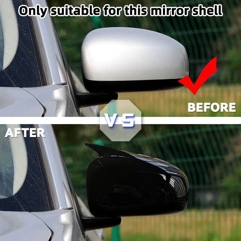 Carbon Fiber Pattern Car Rearview Mirror Cover Horn Style for Nissan Sylphy 2006- 2012  Accessories