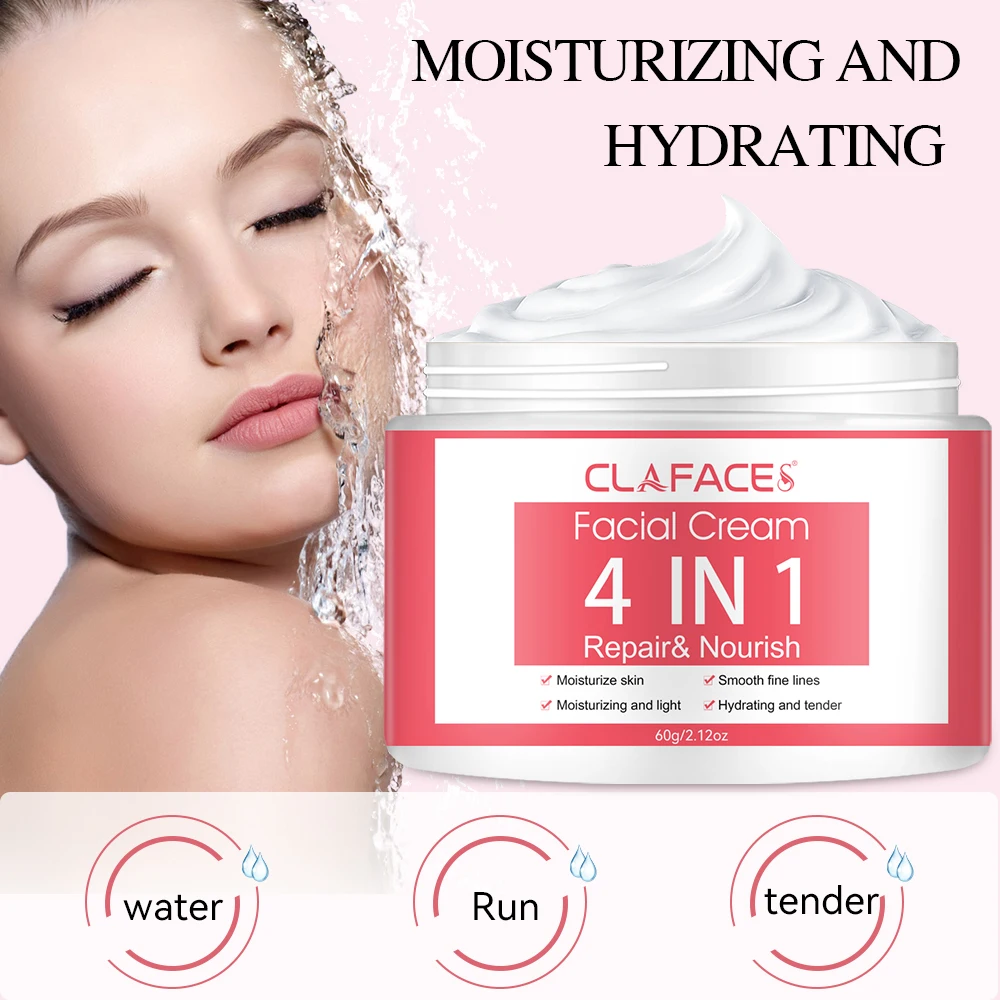 

4-in-1 Face Cream Smoothes Wrinkles Reduces Fine Lines Enhances Skin Elasticity Make The Skin Show Toughness and Lifting State