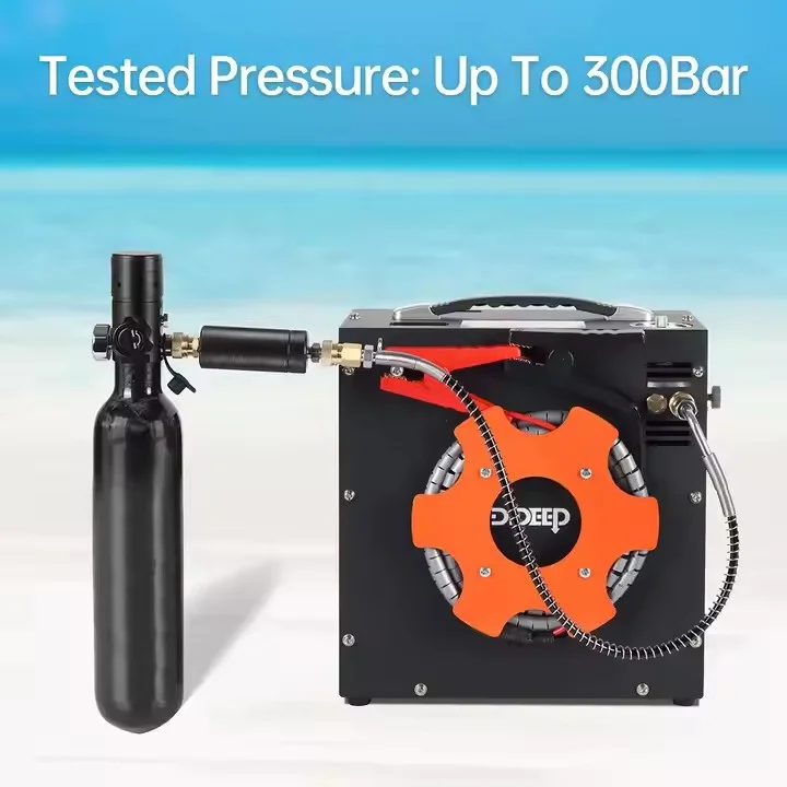 12V/110V/220V In Acciaio Inox di Alluminio Pompa per Pneumatici per Auto Portatile Bombola per Immersioni Subacquee Gonfiatore Gonfiaggio Veloce SUV Viaggi