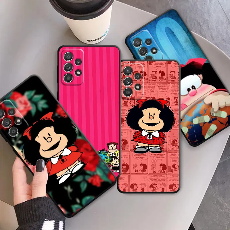 Mafalda Phone Case for Samsung Galaxy A22 A23 A72 A53 A51 A11 A31 A21s A52s A13 A41 A71 A33 A12 A73 A32 A42 A52 TPU Soft Cover